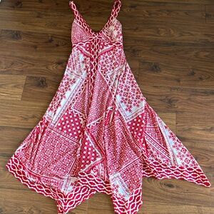 INC International Concepts Red and White Dress